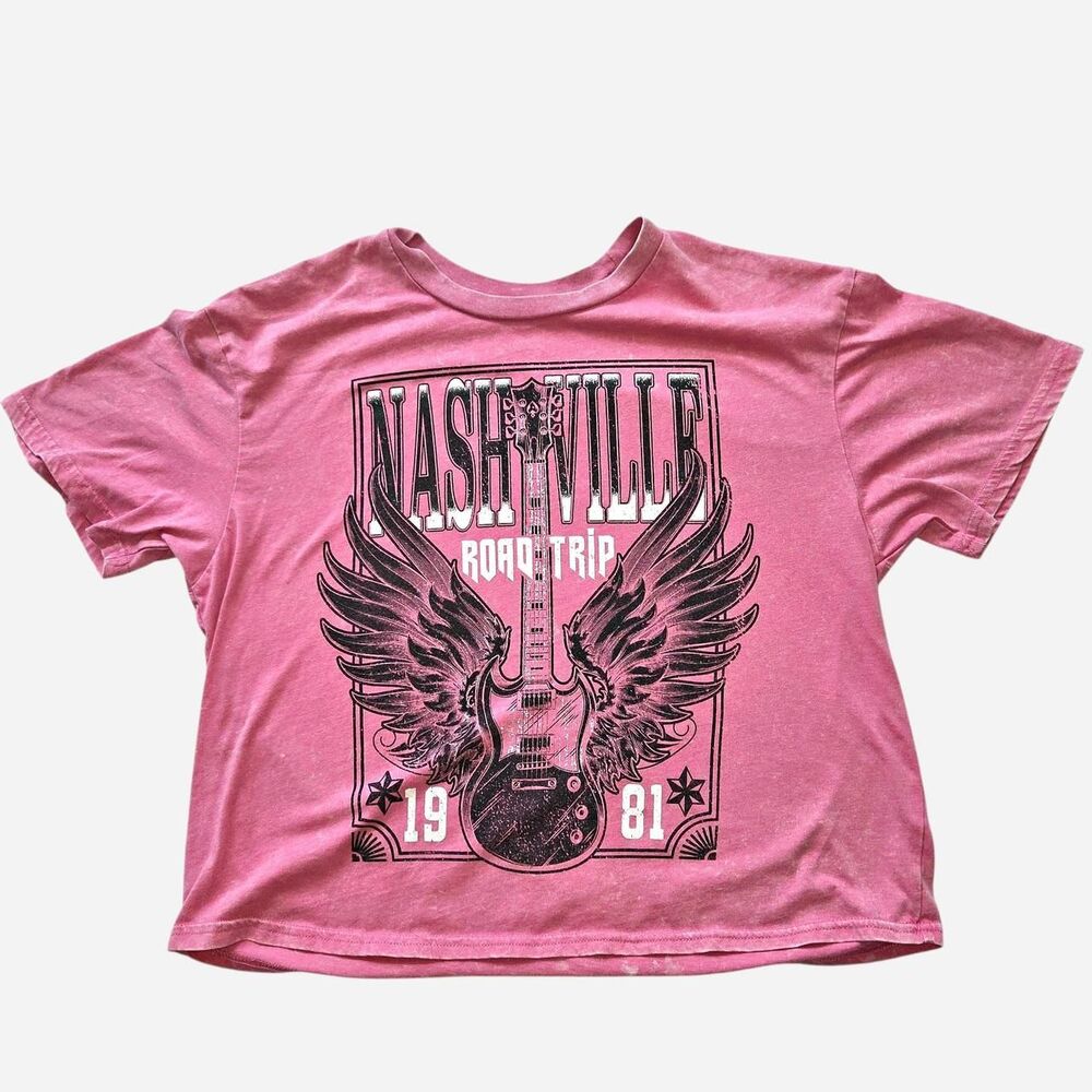 Rebellious-one Womens Pink and Red T-shirt